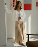 Double White Cropped Shirt