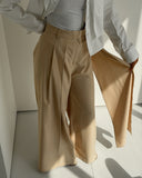 Relaxed Fit Pants - Beige