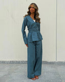 LINEN SET DARK BLUE