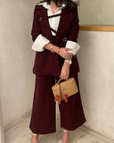 BURGUNDY SUIT SET